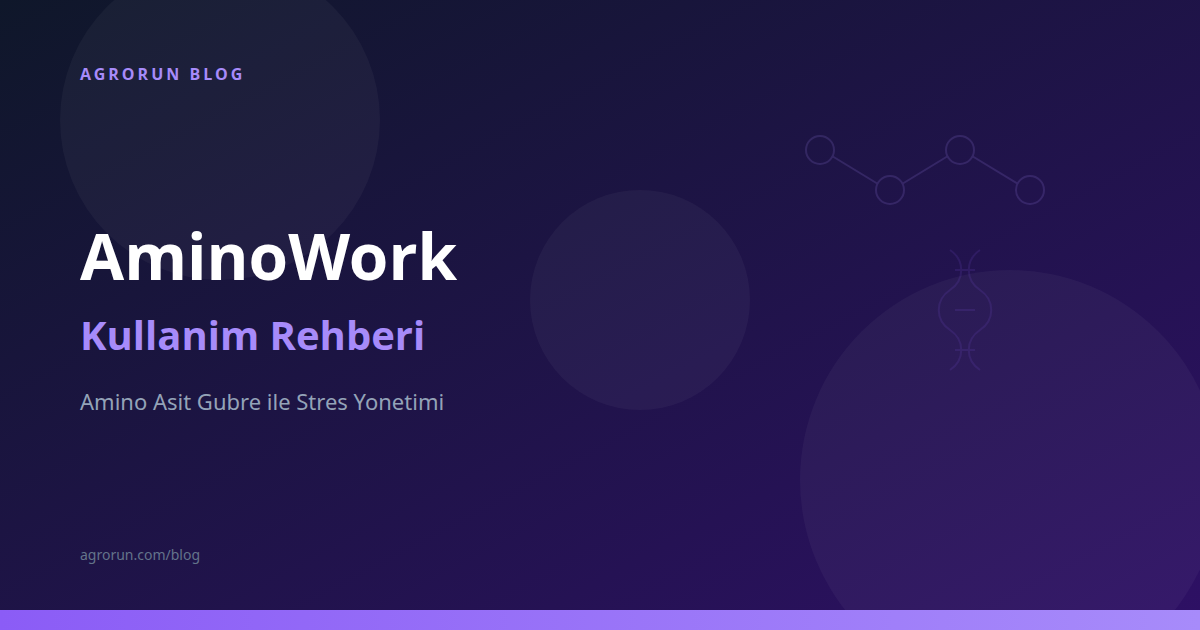 AminoWork Usage Guide: Stress Management with Amino Acid Fertilizer