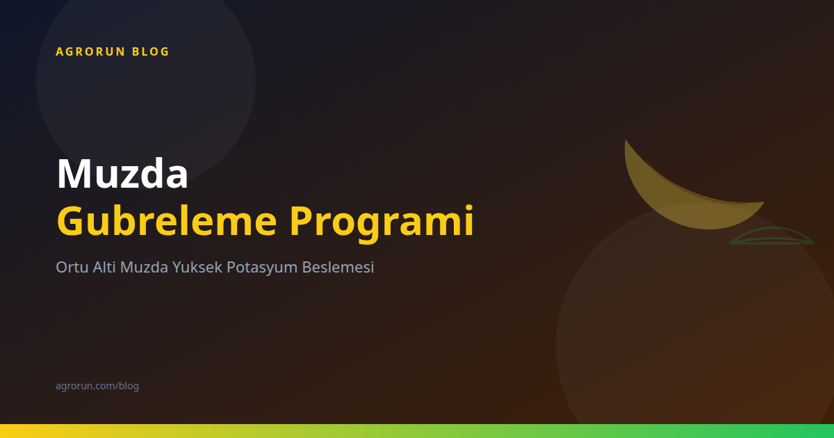 Banana Fertilization Program: High-Potassium Nutrition for Greenhouse Banana